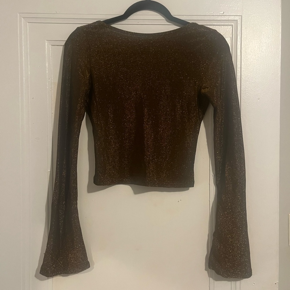 Princess Polly Brown sparkly Top
